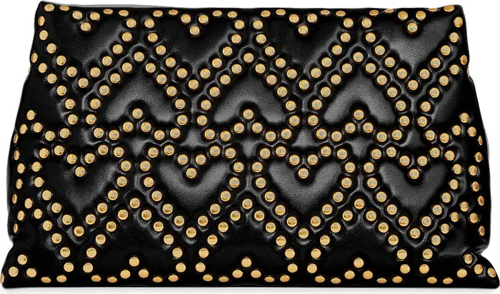 Rebecca Minkoff Heart Stud Pillow Quilted Faux Leather Clutch | Nordstrom | Nordstrom