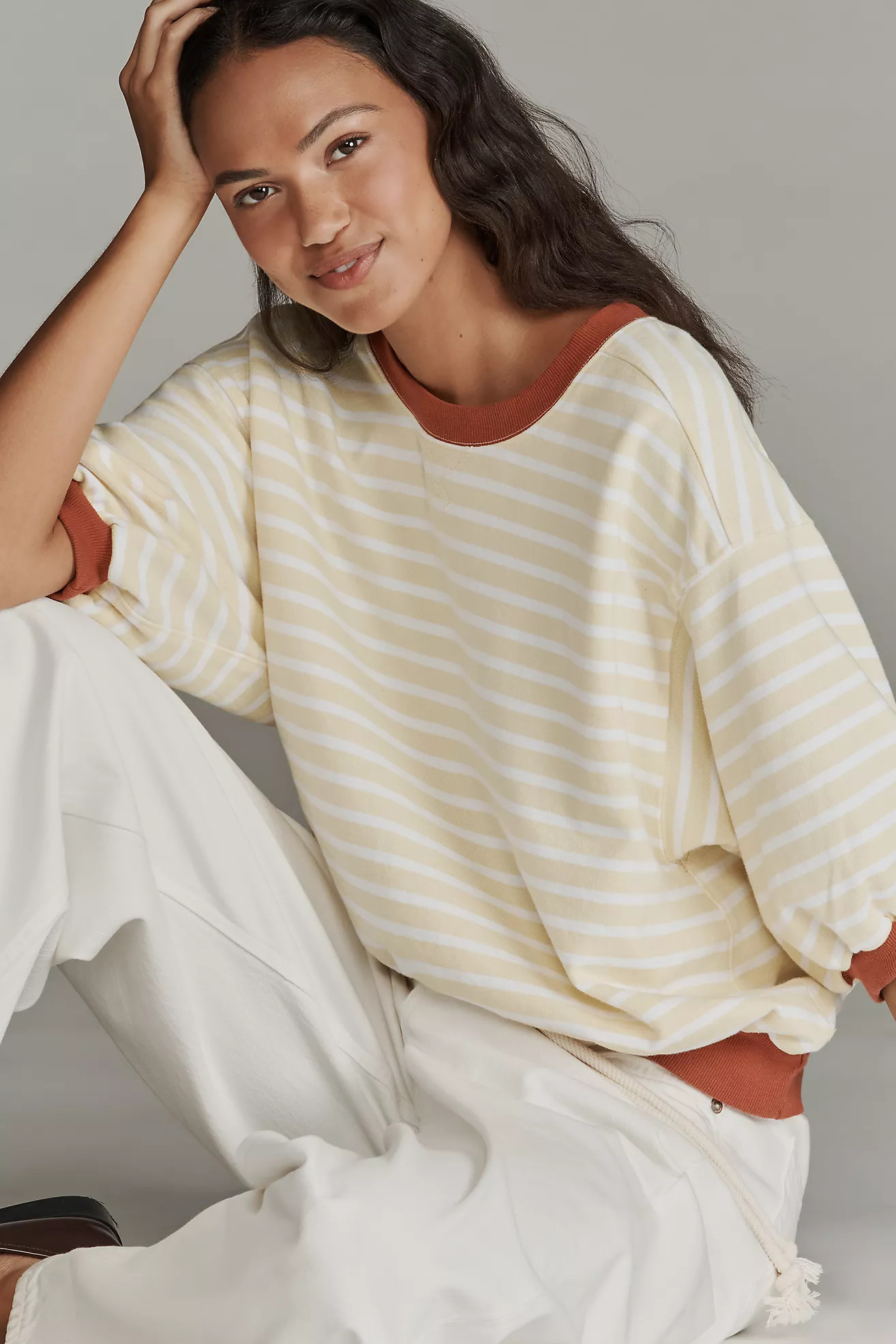 The Niki Bubble Sweatshirt by Pilcro | Anthropologie (US)
