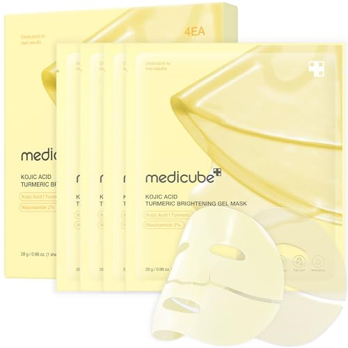 medicube Kojic Acid Turmeric Brightening Gold Jelly Gel Mask | Overnight Face Mask for Glass Glow Skin- Elasticity, Hydrating, Firming and Moisturizing | Korean Skincare, 28g x 4ea | Amazon (US)