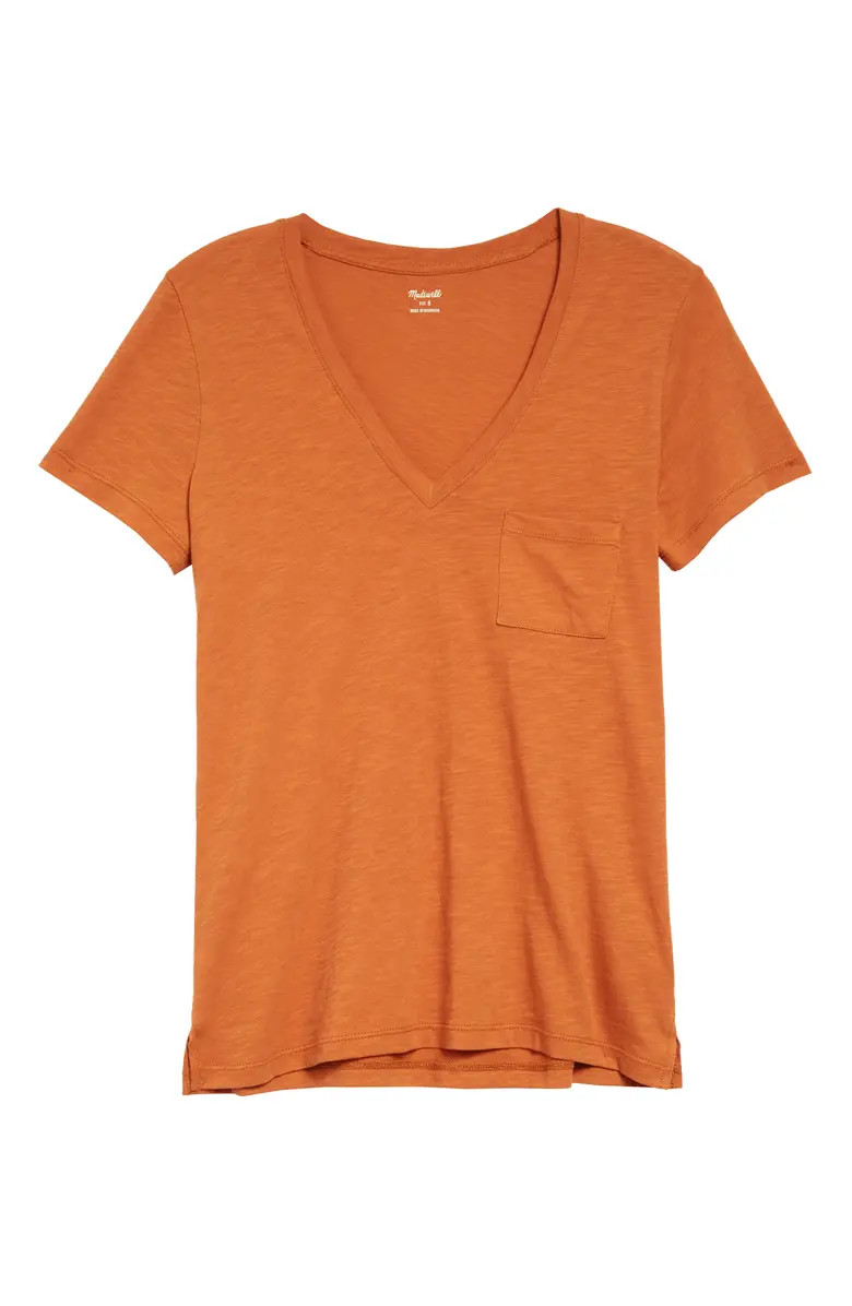 Whisper Cotton V-Neck Pocket Tee | Nordstrom
