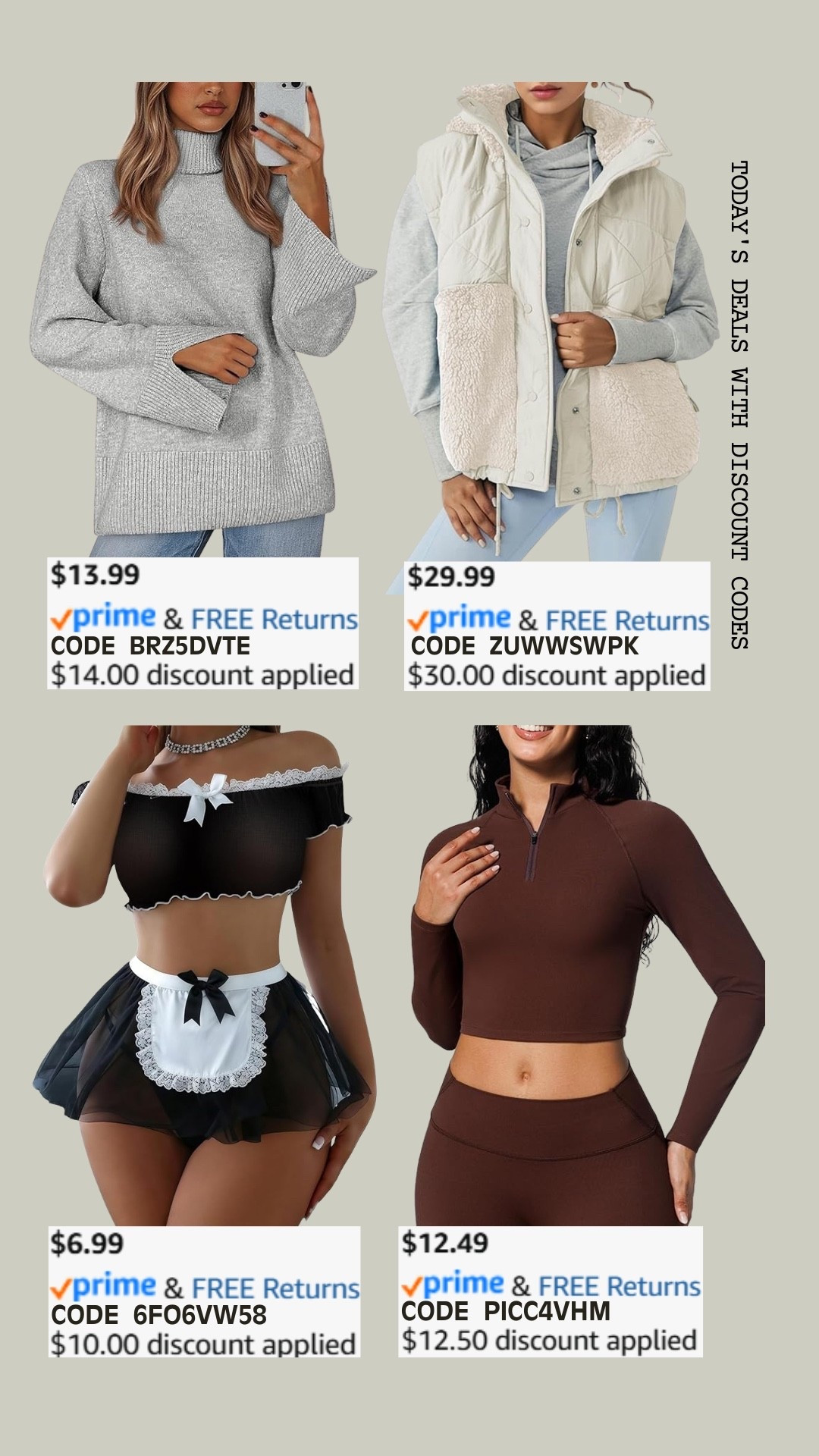 PROMO CODE DEALS ON AMAZON!

Promo codes are entered are on the check out screen where you select payment method. 

Codes & coupons only work for a limited time! If you get an error, it may have maxed the color/size you selected.. so try another one. Sometimes it helps to check out one item at a time! 

SCREENSHOT TO EASILY COPY/PASTE PROMO CODE AT CHECKOUT! 

#affordablestyle #amazonstyle #amazondeals #everydayoutfits #ltksalealert #dailydeals 


#LTKStyleTip