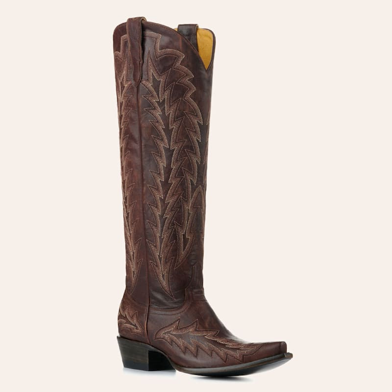 JRC & Sons Women’s Nancy Dark Brass Snip Toe Tall Cowboy Boots | Cavender's