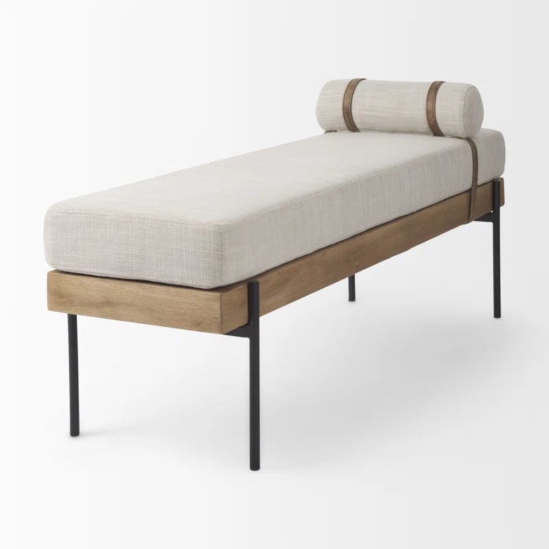 Inka Linen Blend Upholstered Bench | Wayfair North America