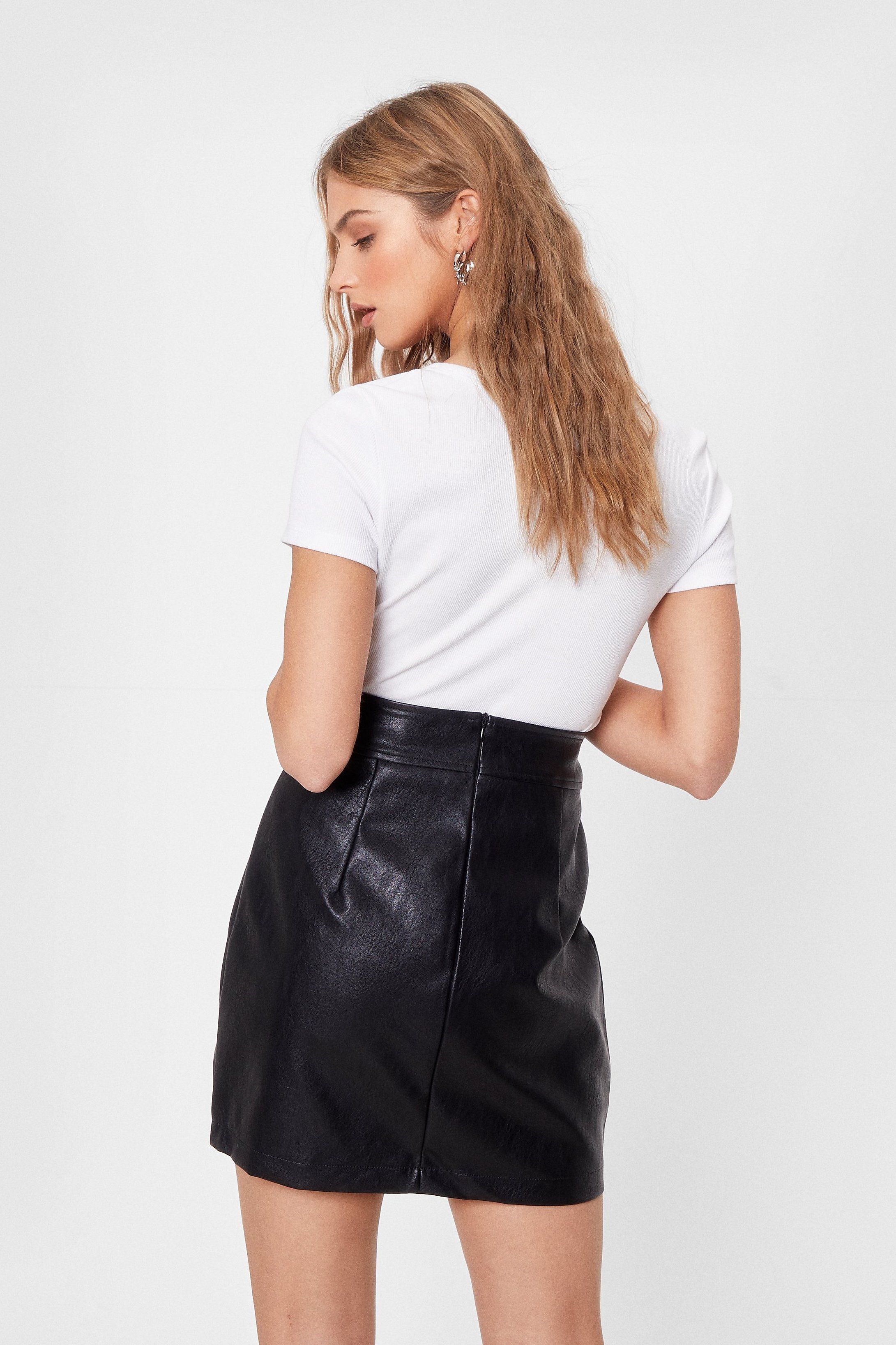 Zips Never Gonna Happen Faux Leather Mini Skirt | NastyGal (US & CA)