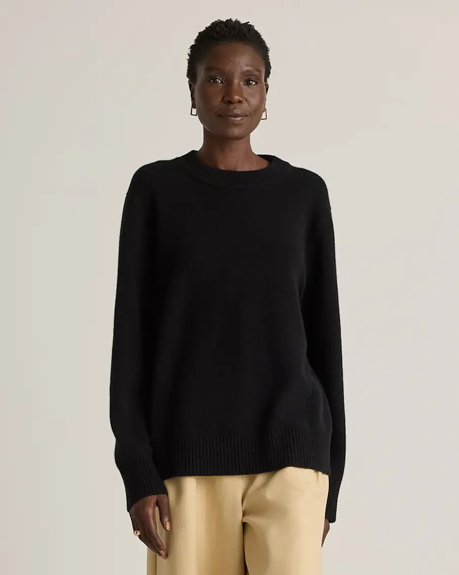Mongolian Cashmere Boxy Crewneck Sweater | Quince