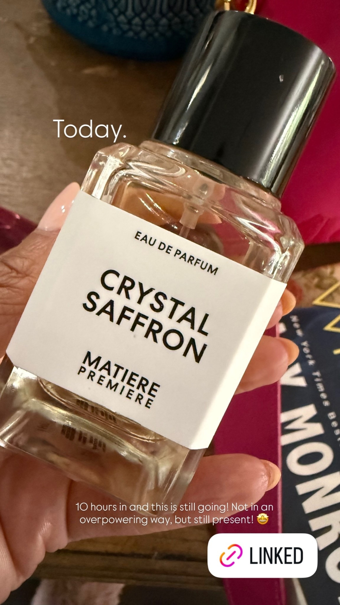 10 hours in and this is still going! Not in an overpowering way, but still present! 🤩  Today.