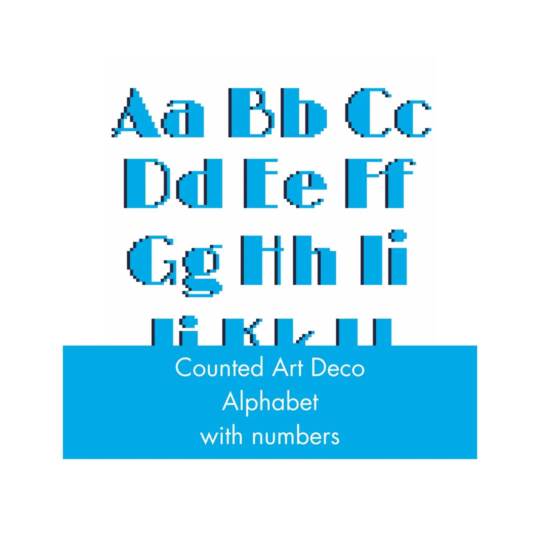 Art Deco Alphabet Counted Needlepoint CHART Downloadable .pdf Modern Letters - Etsy | Etsy (US)