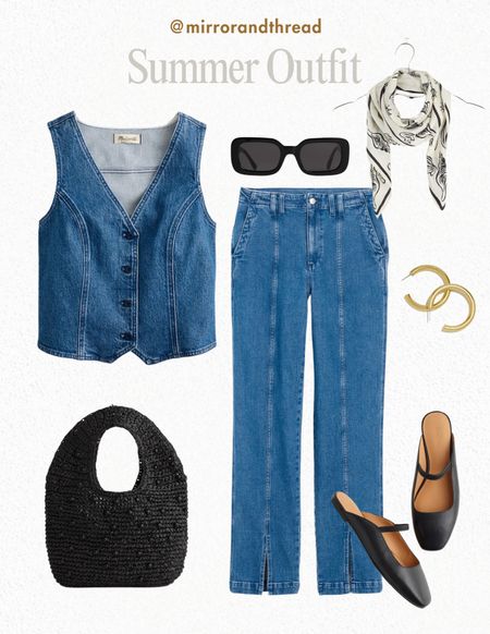 Summer denim on denim outfit from madewell! 

#LTKFindsUnder50 #LTKStyleTip #LTKSaleAlert