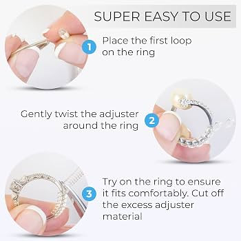 Ring Sizer Adjuster for Loose Rings - 12 Pack, 2 Sizes for Different Band Widths – Silicone Rin... | Amazon (US)