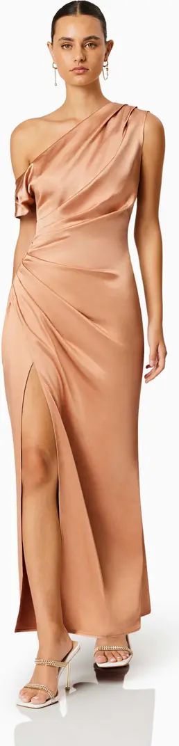 Elliatt Retreat One-Shoulder Satin Gown | Nordstrom | Nordstrom