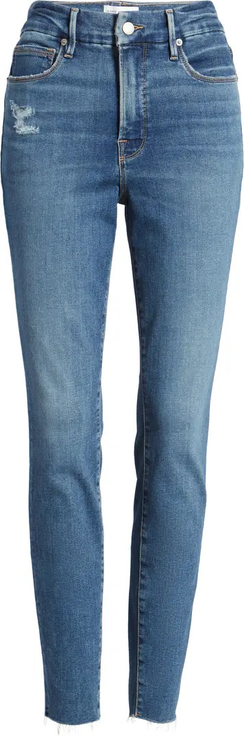 Good American Good Legs Raw Hem Skinny Jeans | Nordstrom | Nordstrom