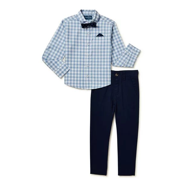 Freestyle Revolution Toddler Boy Dress Shirt and Pants with Bow Tie Outfit Set, 3-Piece, Sizes 2T... | Walmart (US)