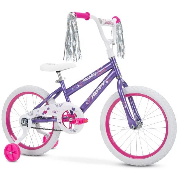 Huffy 18 Inch Sea Star Girls Sidewalk Bike , Purple Metallic Gloss - Walmart.com | Walmart (US)