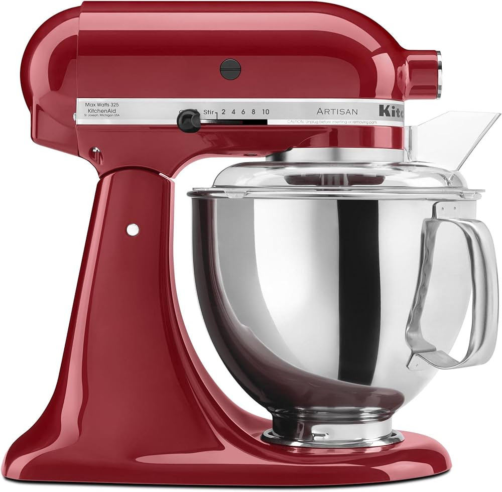 KitchenAid KSM150PSER Artisan Tilt-Head Stand Mixer with Pouring Shield, 5-Quart, Empire Red | Amazon (US)