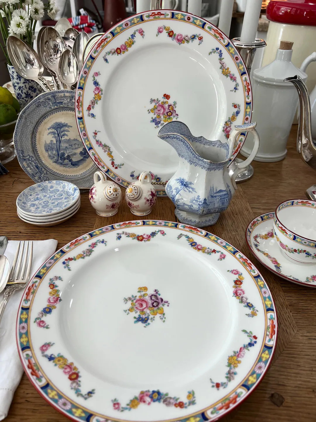 Vintage Mintons Royal China Dinner Plates, Floral Garland, Set of 2 | Etsy (US)