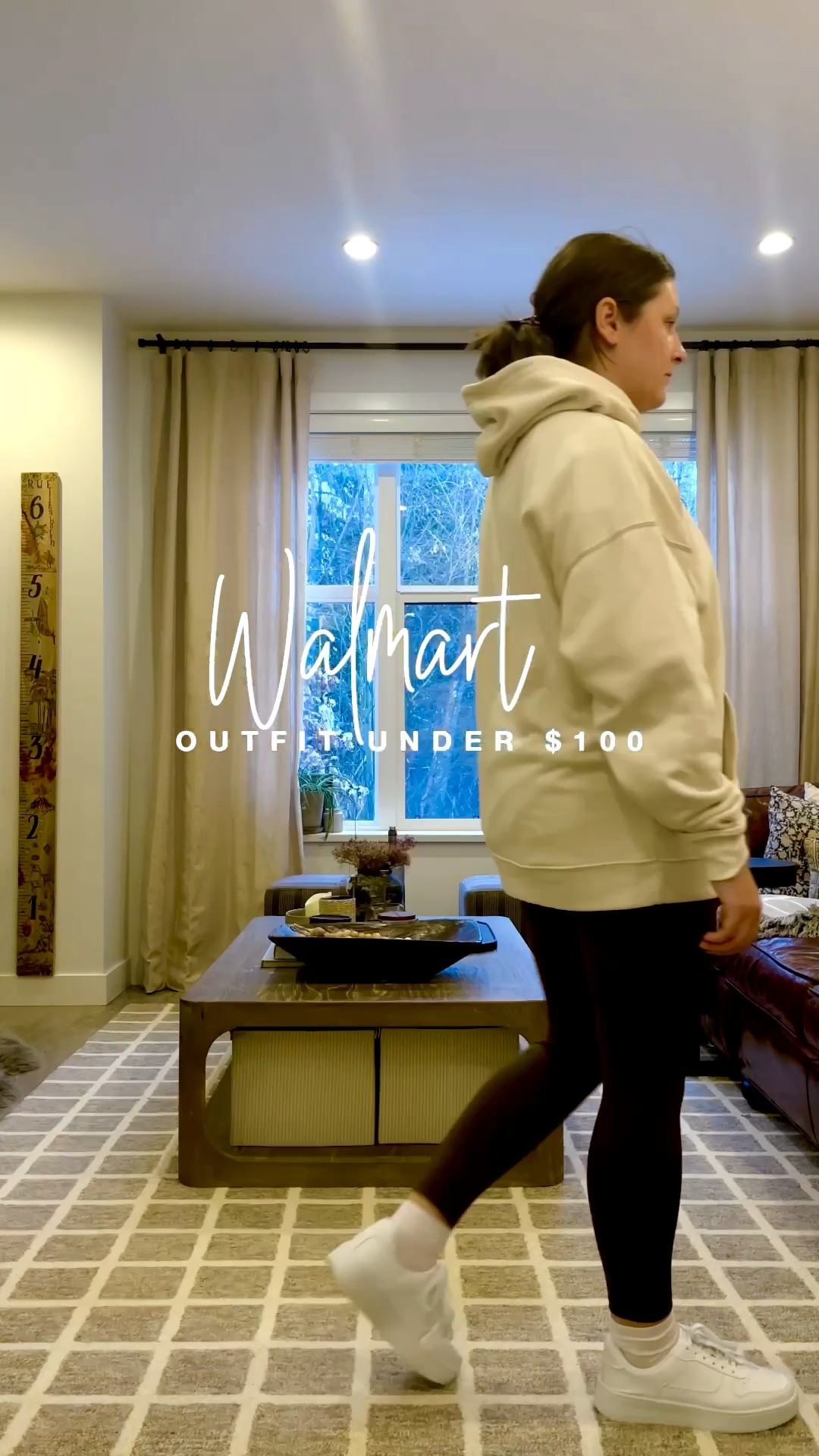 #ad #walmartfashion Leggings, but make them updated! My entire outfit is from @walmartfashion and cost under $100. Yup, all items listed below came to $100 before tax

	-	Chunky white sneakers
	-	$14 Leggings (!!!!!!)
	-	Cuffed socks (these are such a trend right now!)
	-	A boxy button-up shirt
	-	An oversized neutral sweatshirt 

#walmartfinds #walmartstyle #outfitreel #outfitreels #walmart #fashionreelscreator #fashionstylereels #ootd #lookforless #fashiononabudget #affordablefashion #fall2022fashion #athleisure #loungewear #outiftideas #minimalistfashion #tryon #minimalstyledaily #midsize #midsizefashion #midsizestyle #midsizebabes #leggings #dadsneakers Walmart fashion. Walmart style. Walmart finds. Fashion on a budget. Affordable fashion. Fashion haul. Try on. Minimalist outfit. Minimalist outfit reel.  Neutral outfit ideas. Fashion reel. Outfit under $100. Outfit reel. Mid size fashion. Mid size style. Matching set outfit. Neutral running shoes. Chunky running shoes. Leggings with running shoes. Leggings with dad running shoes. Leggings with socks. Dad sneakers.

#LTKshoecrush #LTKstyletip #LTKunder50