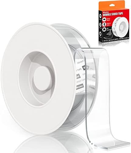 Wotec Tough Double Sided Mounting Tape Removable 1.18" x 160”, Clear Nano Double Sided Tape Hea... | Amazon (US)
