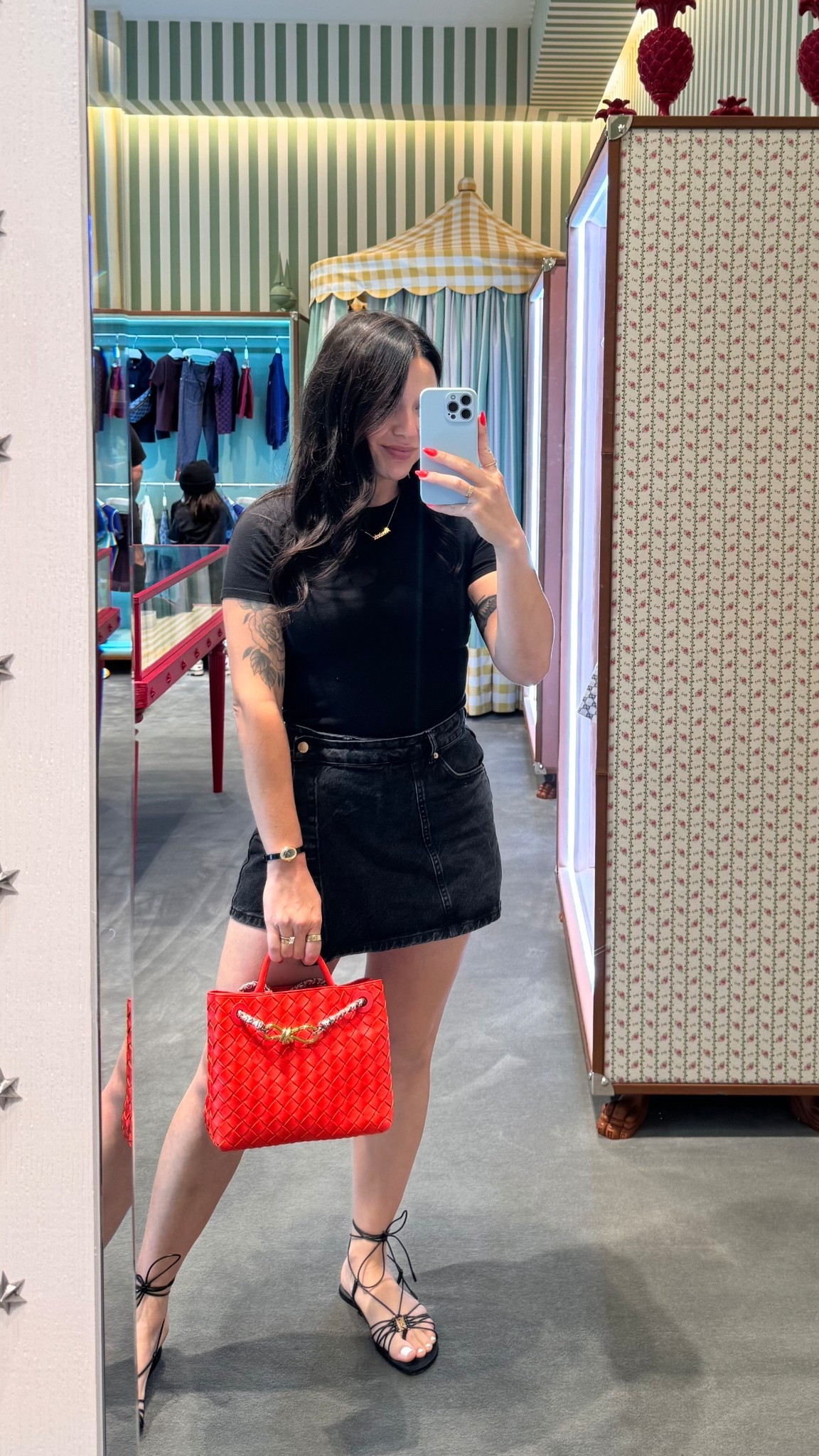 All black, always classic 🖤

A simple tee, denim skort, and strappy sandals — easy, comfy, and timeless.

#LTKStyle #OOTD #LTKOutfit #MinimalStyle #EverydayChic #CasualOOTD #LTKFashion #MonochromeStyle #LTKFinds #MomStyle

