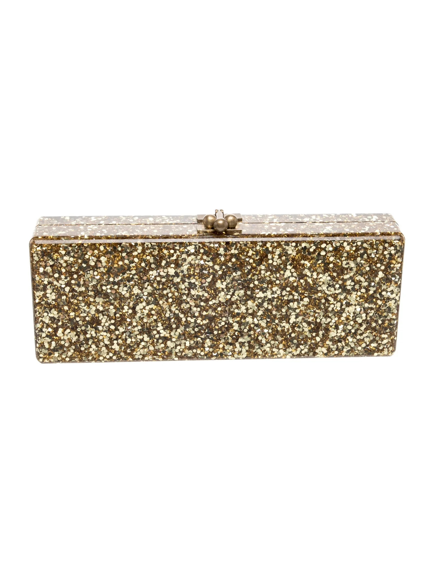 Edie Parker Acrylic Minaudière - Gold Clutches, Handbags - EDP26076 | The RealReal | The RealReal