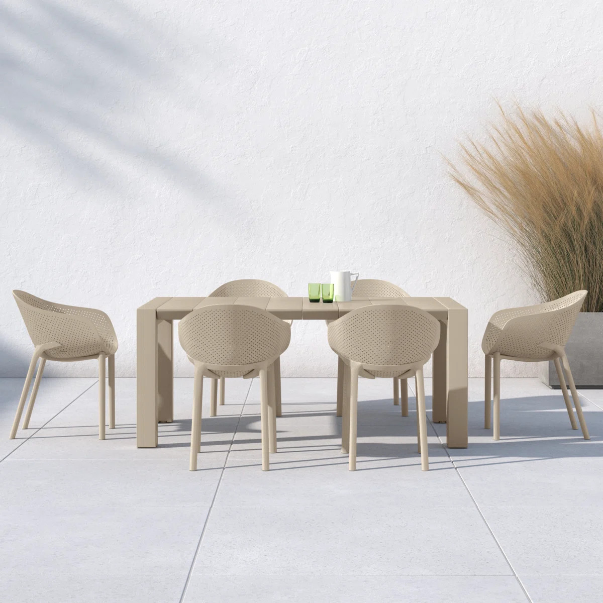 Farrah 6 - Person Patio Dining Set with Extendable Rectangular Table | Wayfair North America
