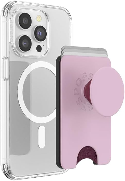 PopSockets Phone Wallet for MagSafe, Phone Card Holder with Grip, Pink - Blush Pink | Amazon (US)