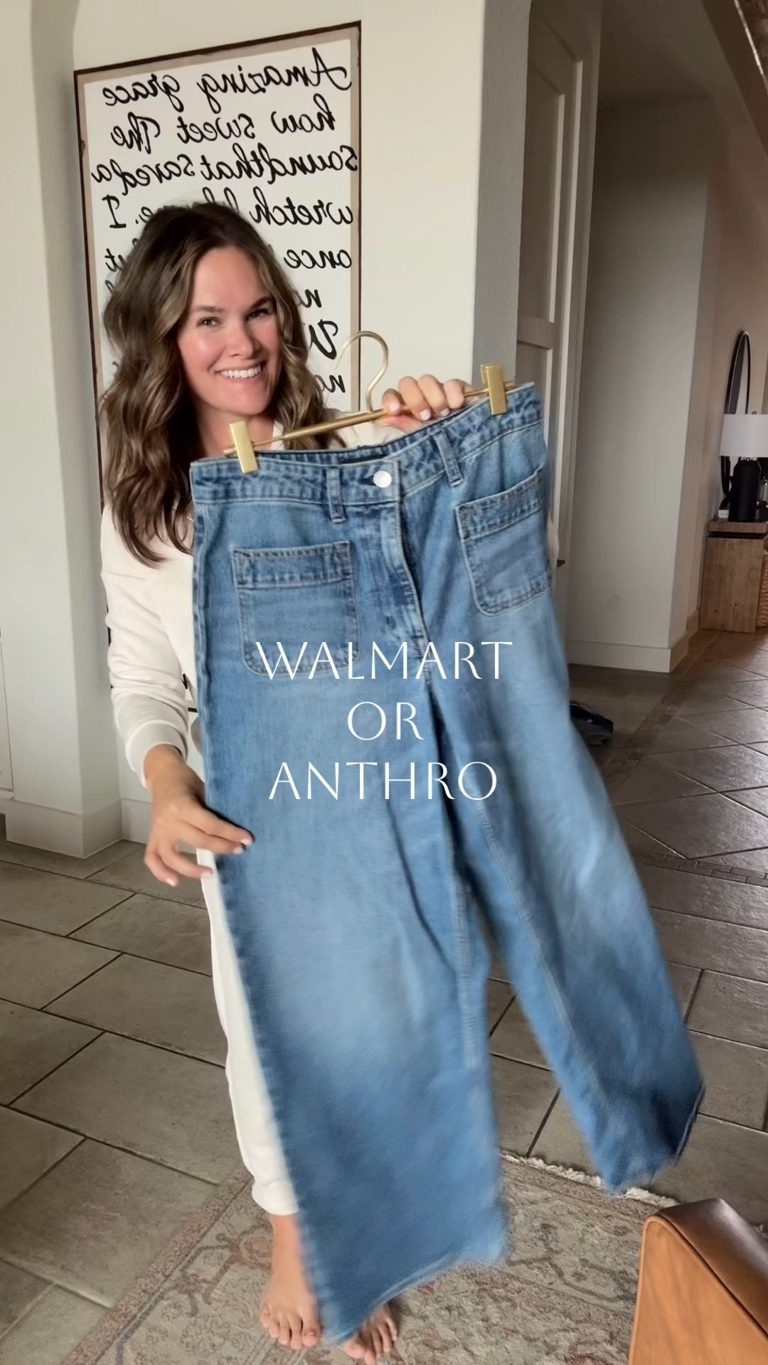 Walmart jeans that look straight out of Anthro-  🤎 Flattering, elevated, and under budget — the kind of everyday denim you can dress up or down and actually wear on repeat. Comment “WALMART JEANS” for links.

#WalmartFashion #AnthroVibes #AffordableDenim 

#LTKgrwm #LTKootd 

#LTKSaleAlert