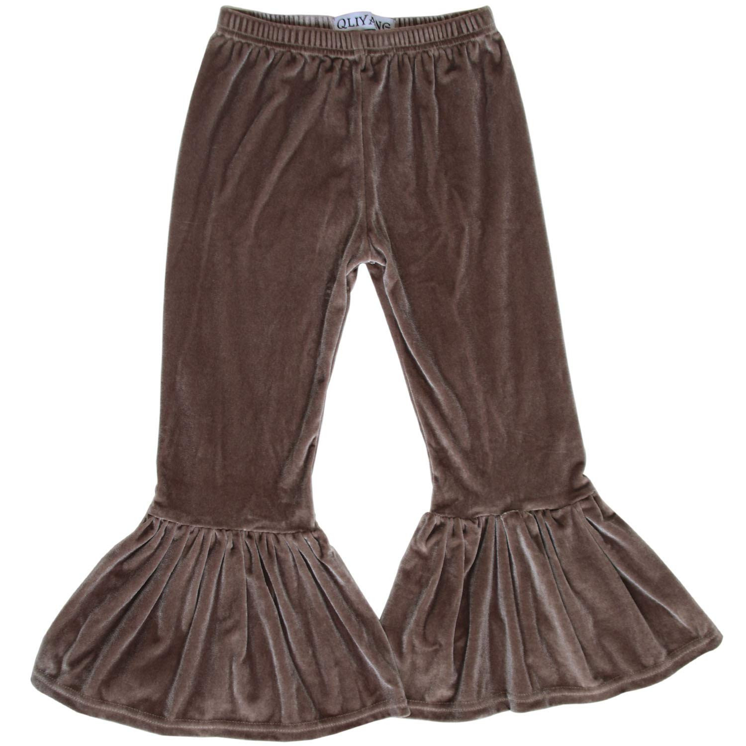 QLIyang Girls Ruffle Leggings Leopard Print Bell Bottoms Flare Pants | Amazon (US)