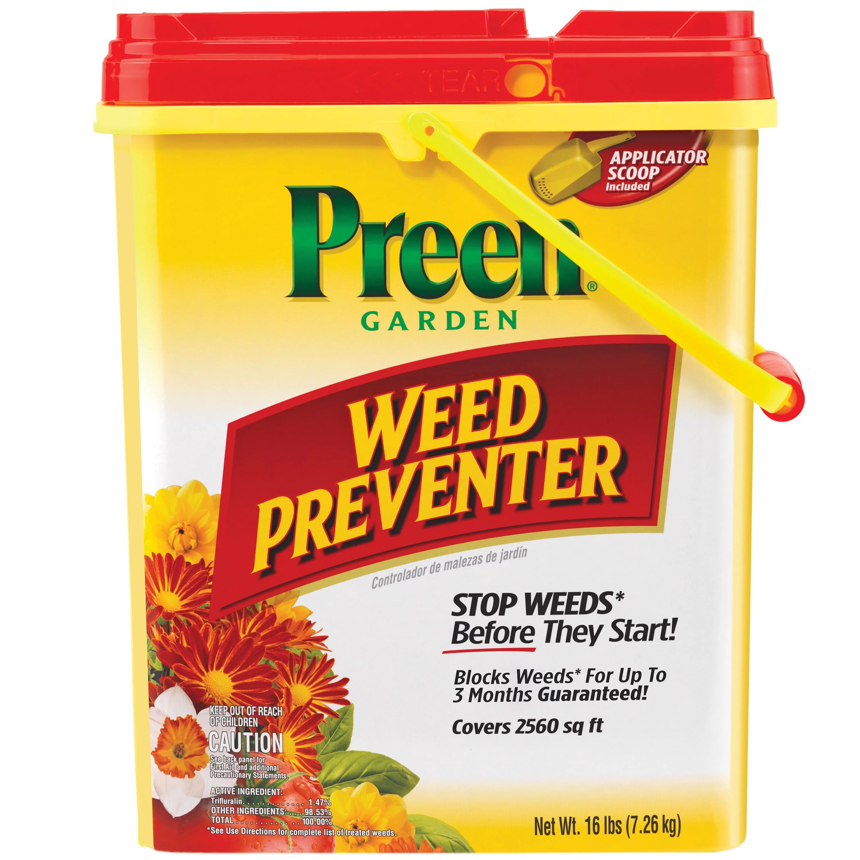 Preen Garden Weed Preventer - 16 lb. Pail - Covers 2,560 Sq. ft. | Walmart (US)