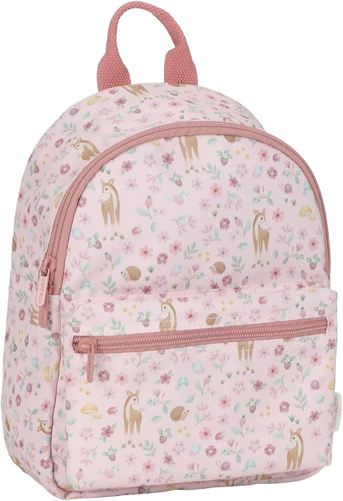 Little Dutch Rucksack Kinderrucksack mit Brustgurt f\u00fcr Kinder Kindergarten gebl\u00fcmt Reh ... | Amazon (DE)