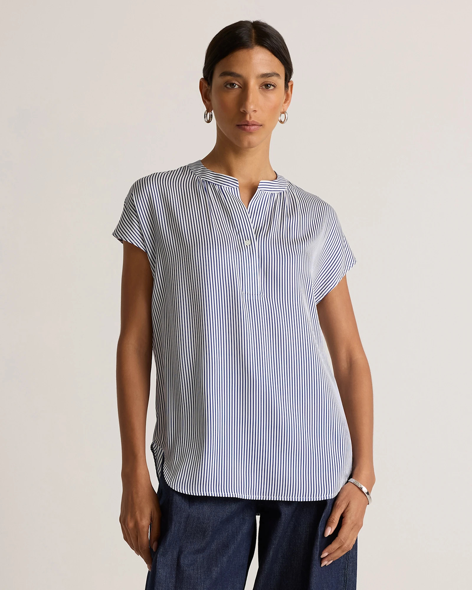 Washable Stretch Silk Dolman Sleeve Blouse | Quince