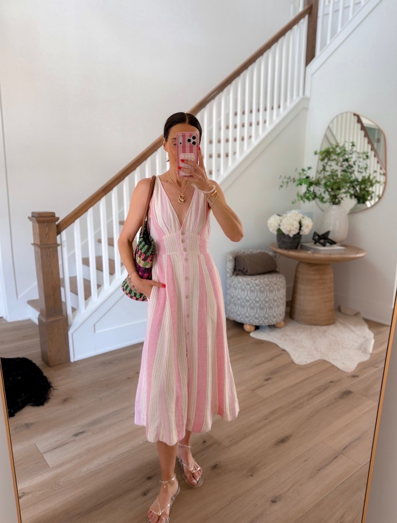 This pink striped dress from Target is currently on sale, and it’s such a pretty summer dress. The flattering midi silhouette and soft pastel stripes make it perfect for brunch, vacation, baby showers, or any summer event. I paired it with clear heels and colorful accessories for an easy elevated summer outfit.

annabrstyle, Target dress, Target style, pink midi dress, summer dress, striped dress, Target fashion, affordable fashion, vacation outfit, brunch outfit, baby shower dress, summer outfit ideas

#LTKootd #LTKSeasonal #LTKSaleAlert