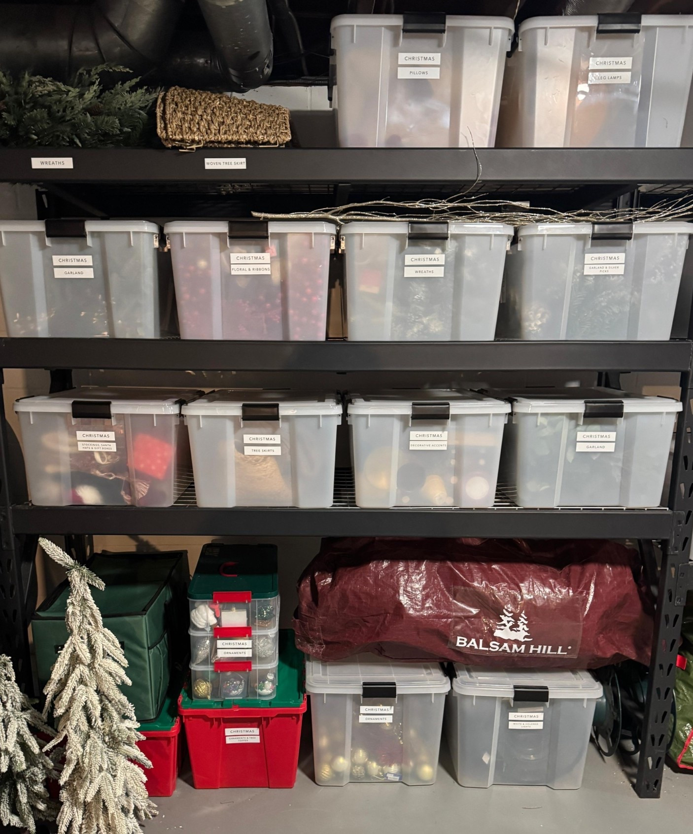 Storage Room organization and Holiday decor bins ✨
The bin pictured is the 62 qt size.