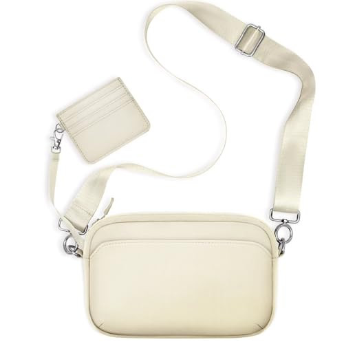 TOPEAST Crossbody Bags for Women - Sling Bag Crossbody Purses with Card Holder, Women's Crossbody Handbags, Multiple Pockets, Lightweight Shoulder Bag Adjustable Strap for Travel,Walking, Daily, Beige | Amazon (US)