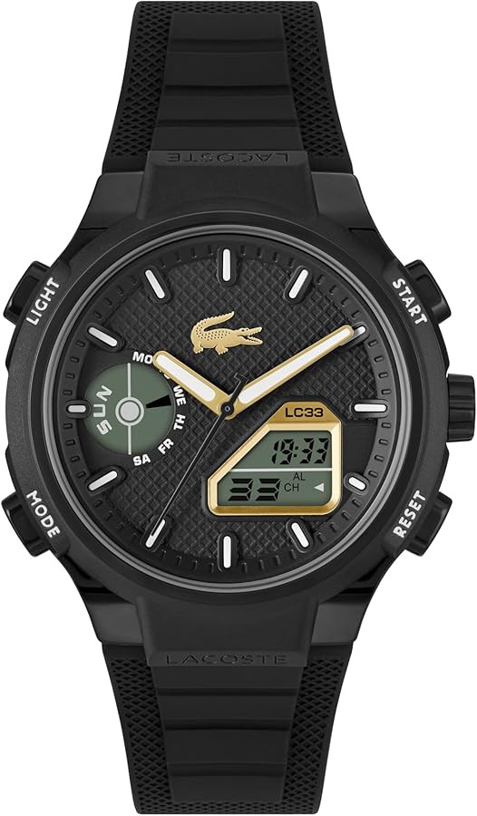 Lacoste LC33 Men's Analog-Digital Watch – TR90 Case, World Clock, Stopwatch, Alarm, Backlight, ... | Amazon (US)