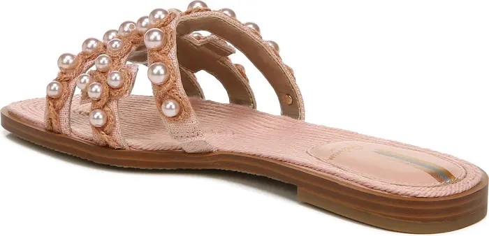 Sam Edelman Bay Imitation Pearl Cutout Slide Sandal | Nordstrom | Nordstrom