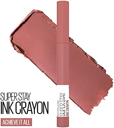 Maybelline New York SuperStay Ink Crayon Matte Longwear Lipstick Makeup With Built-in Sharpener, Ach | Amazon (US)
