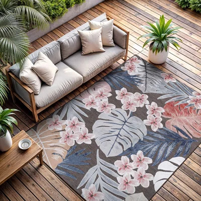 Floral Indoor/Outdoor Area Rug | Wayfair Professional
