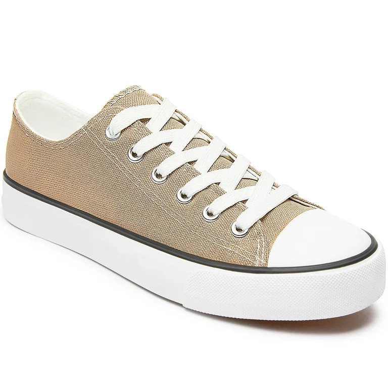 AOMAIS Womens Canvas Fashion Sneakers Classic Low Top Fabric Shoes Casual Walking Canvas Flats Cu... | Walmart (US)