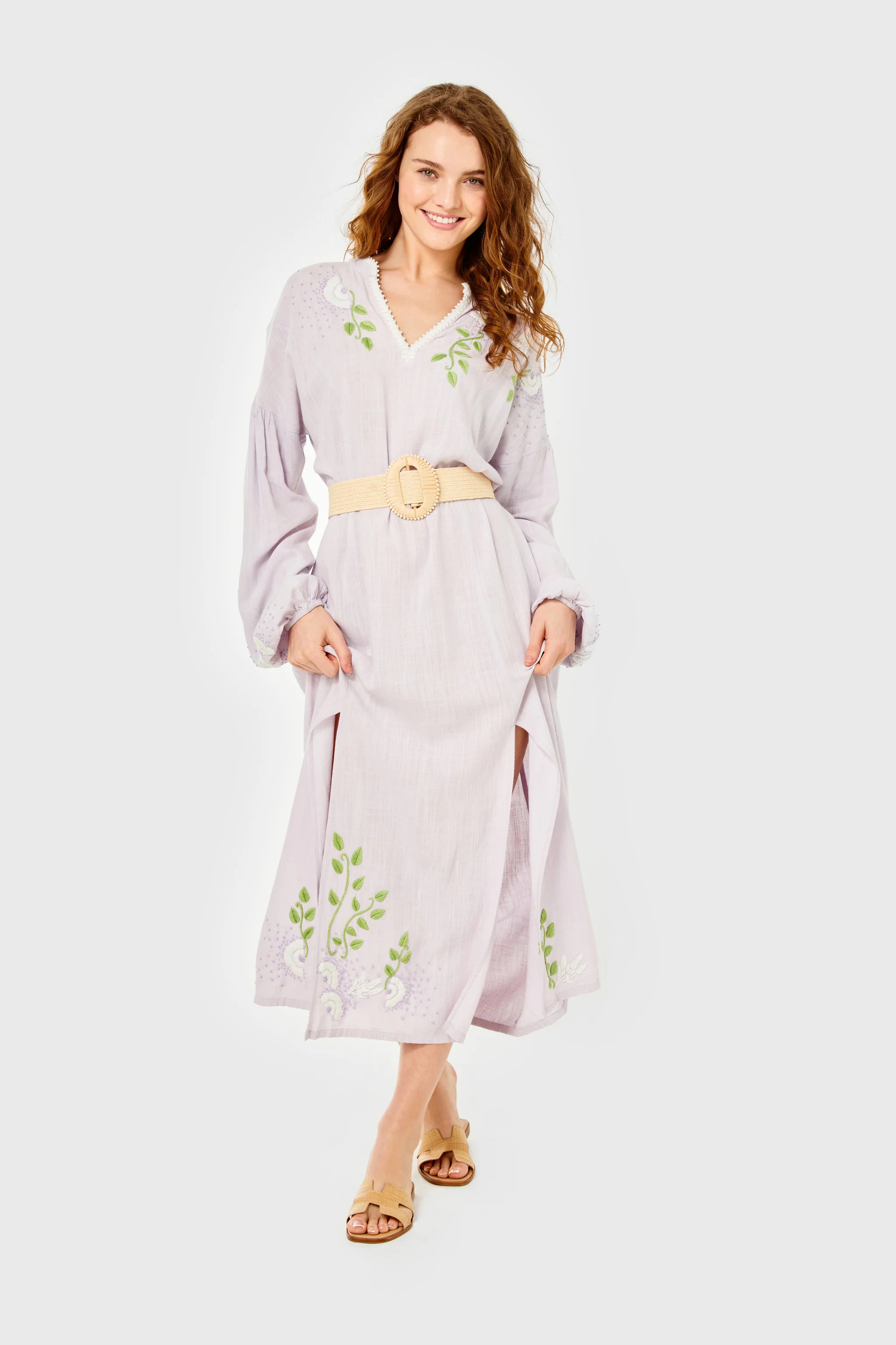 Isabelle Maxi Caftan-Orchid Hush | Cartolina