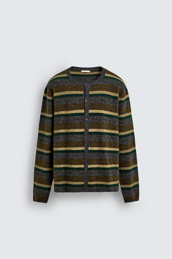 STRIPED JACQUARD CARDIGAN | Zara US