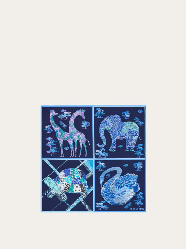 Patchwork print silk bandana | Ferragamo
