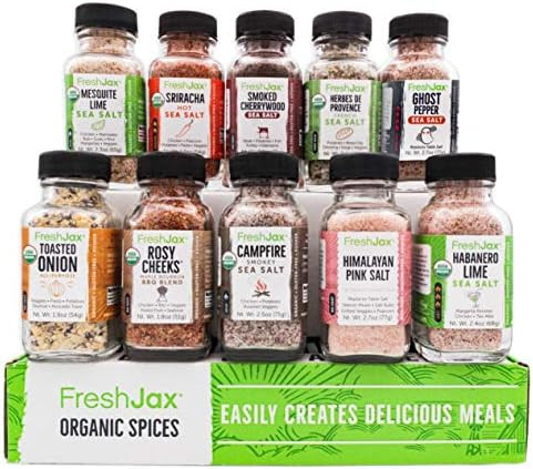 FreshJax Gourmet Salty Gift Set, Seasoned Salt Sampler (Salty 10 Spice Gift Set) | Amazon (US)
