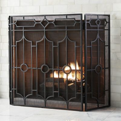 Lorenzo Fireplace Screen | Frontgate