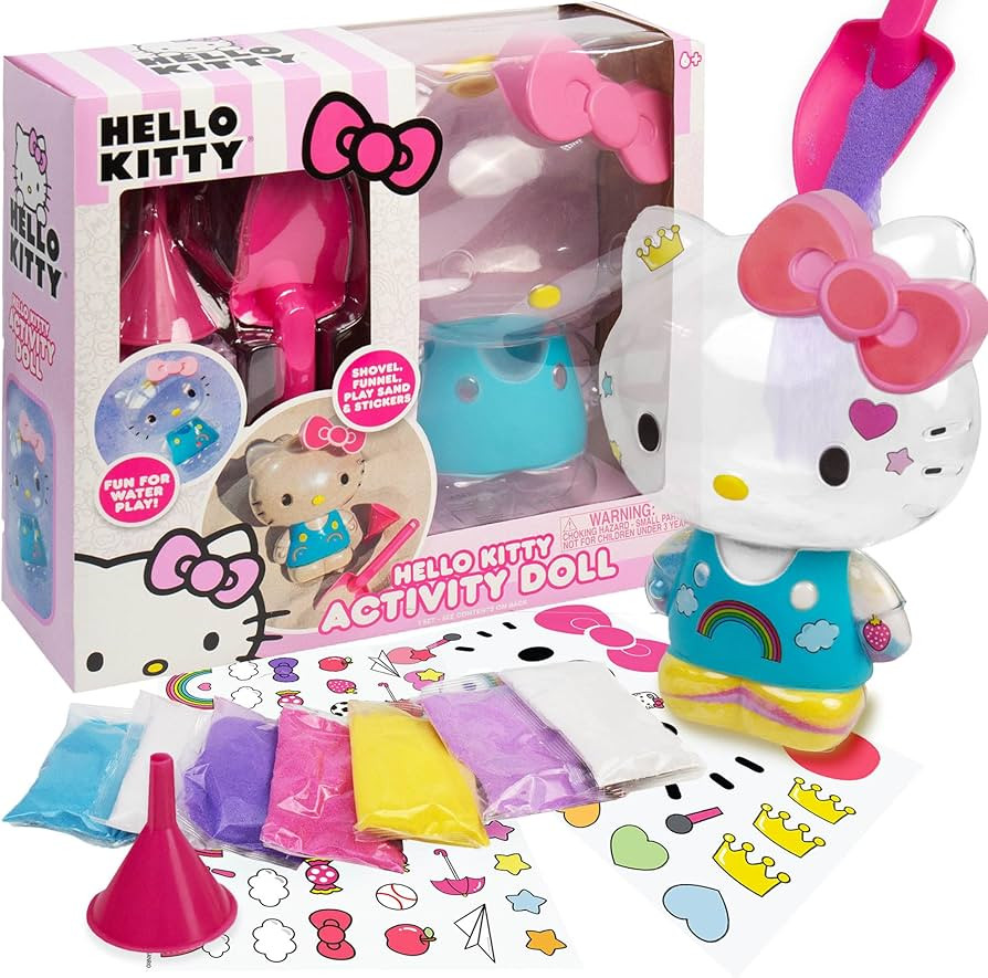 Hello Kitty Activity Doll, Reusable Hello Kitty Toys, Fill with Sand Art or Water, Includes Water... | Amazon (US)