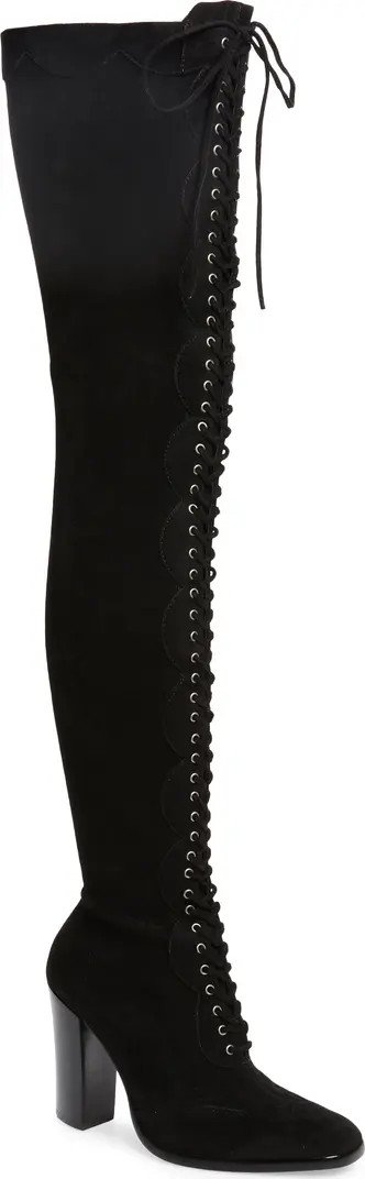Jeffrey Campbell Olianna Wingtip Over the Knee Boot (Women) | Nordstromrack | Nordstrom Rack