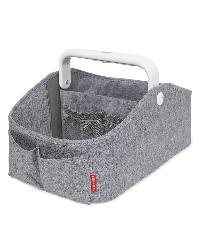 Skip Hop Diaper Caddy Organizer with Touch Sensor Night Light, Nursery Style, Heather Grey | Amazon (US)