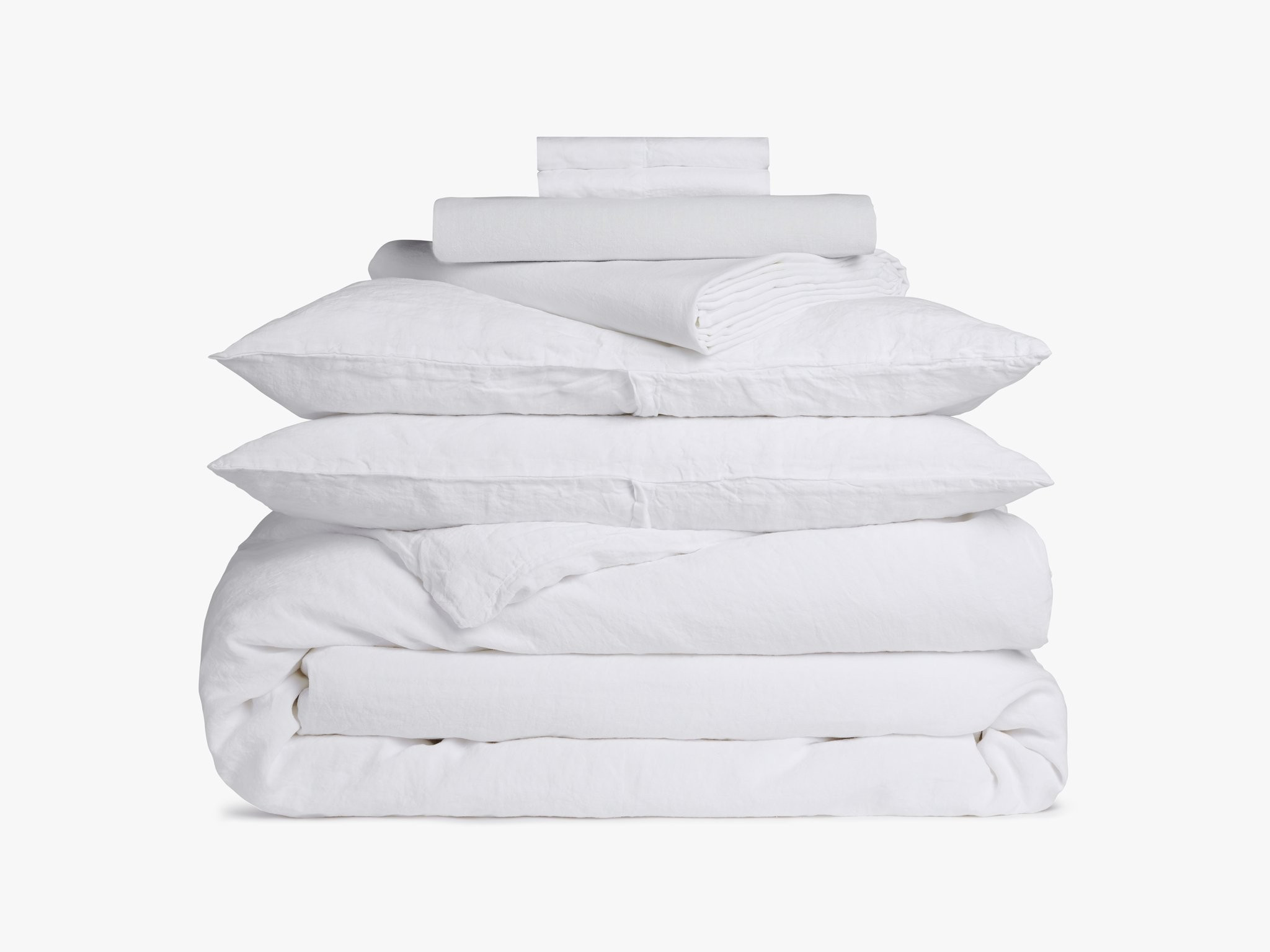 Queen Linen Double Bedding Set in White | Parachute | Parachute