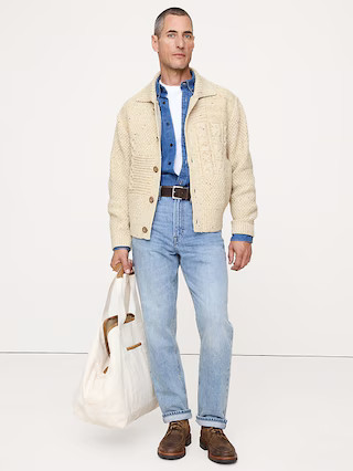 Patchwork Donegal Cardigan | Banana Republic (US)