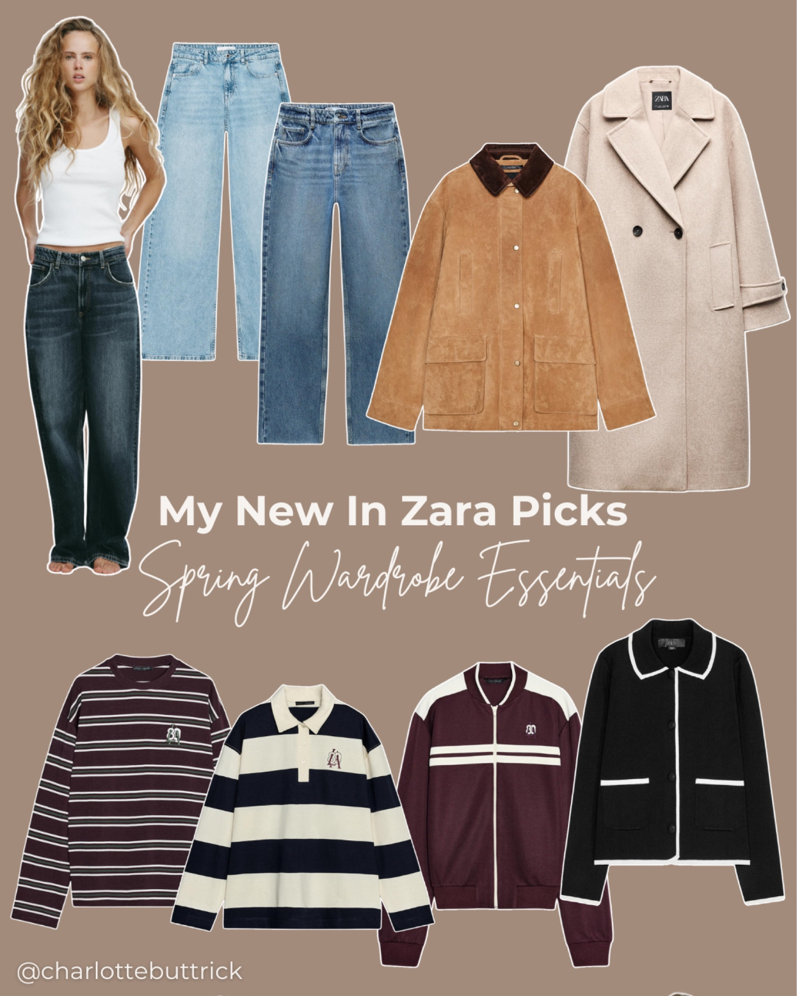 Zara new in, Zara jeans, Zara coat, Zara jacket, spring capsule wardrobe, spring style, rugby polo, stripe shirt #zara 

#LTKFashionMonth #LTKspring #LTKuk