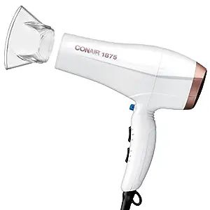 Conair 1875 Watt Double Ceramic Hair Dryer with Ionic Conditioning, White/Rose Gold, 1 Count (Pac... | Amazon (US)